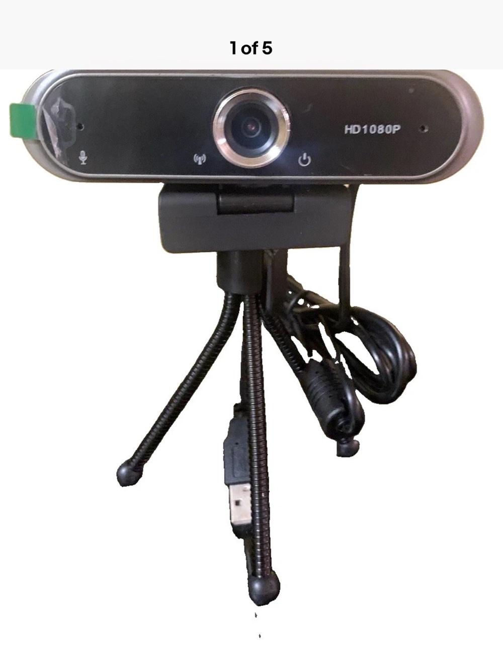 HD 1080P Black USB Webcam with Tripod